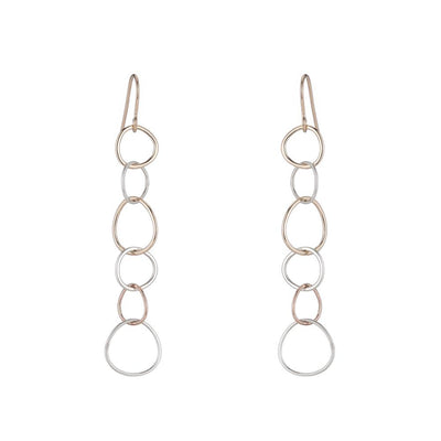 E348 3-Color Narrow Linear Hoop Earring