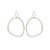 E299g.yg Gold and Silver Two Toned Stone Earrings in Yellow Gold