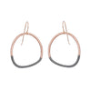 E299x.rg Black and Rose Gold Stone Earrings