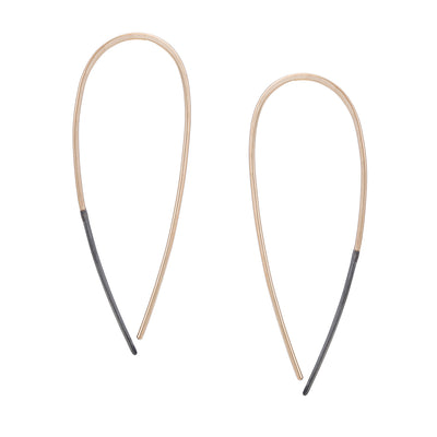 Black & Gold Teardrop Earrings - Colleen Mauer Designs