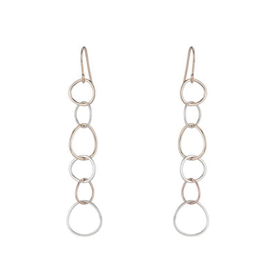 E348 3-Color Narrow Linear Hoop Earring