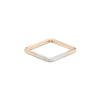 2mm Wide 14k Gold & Silver Square Ring - Colleen Mauer Designs