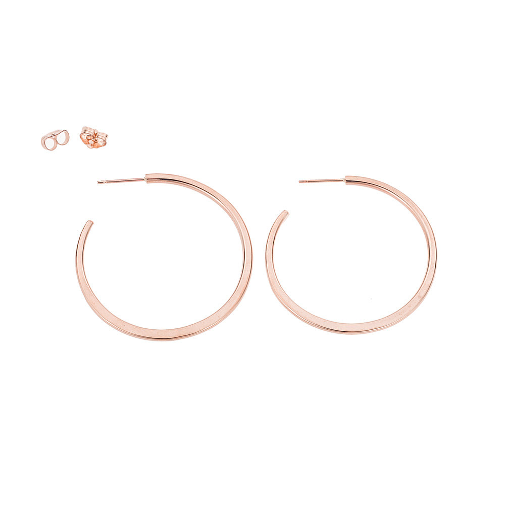 E310rg Classic Hoop Earrings in Rose Gold