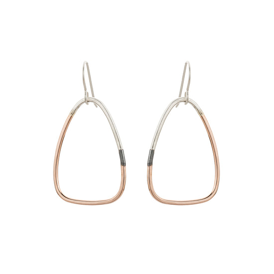 Tri-Toned Triad Earrings