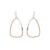 E319t.yg Small Tri-Toned Mixed Metal Triad Earrings in Sterling Silver, Black Oxidized Silver and Yellow Gold