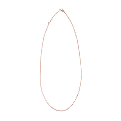 N305rg Delicate Double Monotone Chain Necklace in Rose Gold