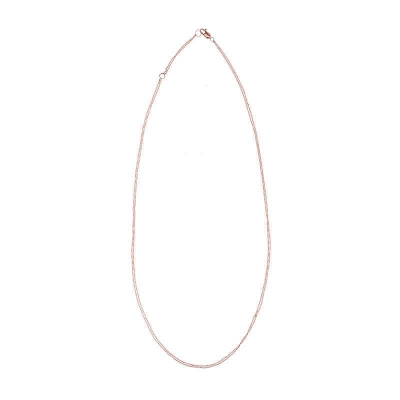 N305yg Delicate Double Monotone Chain Necklace in Yellow Gold