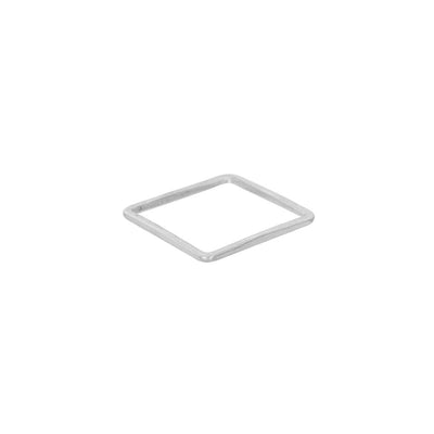USRS.s Upper Side Square Ring in Sterling Silver