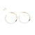E310t.yg Tri-Toned Mixed Metal Classic Hoop Earrings in Yellow Gold, Sterling Silver and Black Oxidized Silver