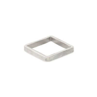 SSQ3 3mm Square Sterling Silver Densa Ring