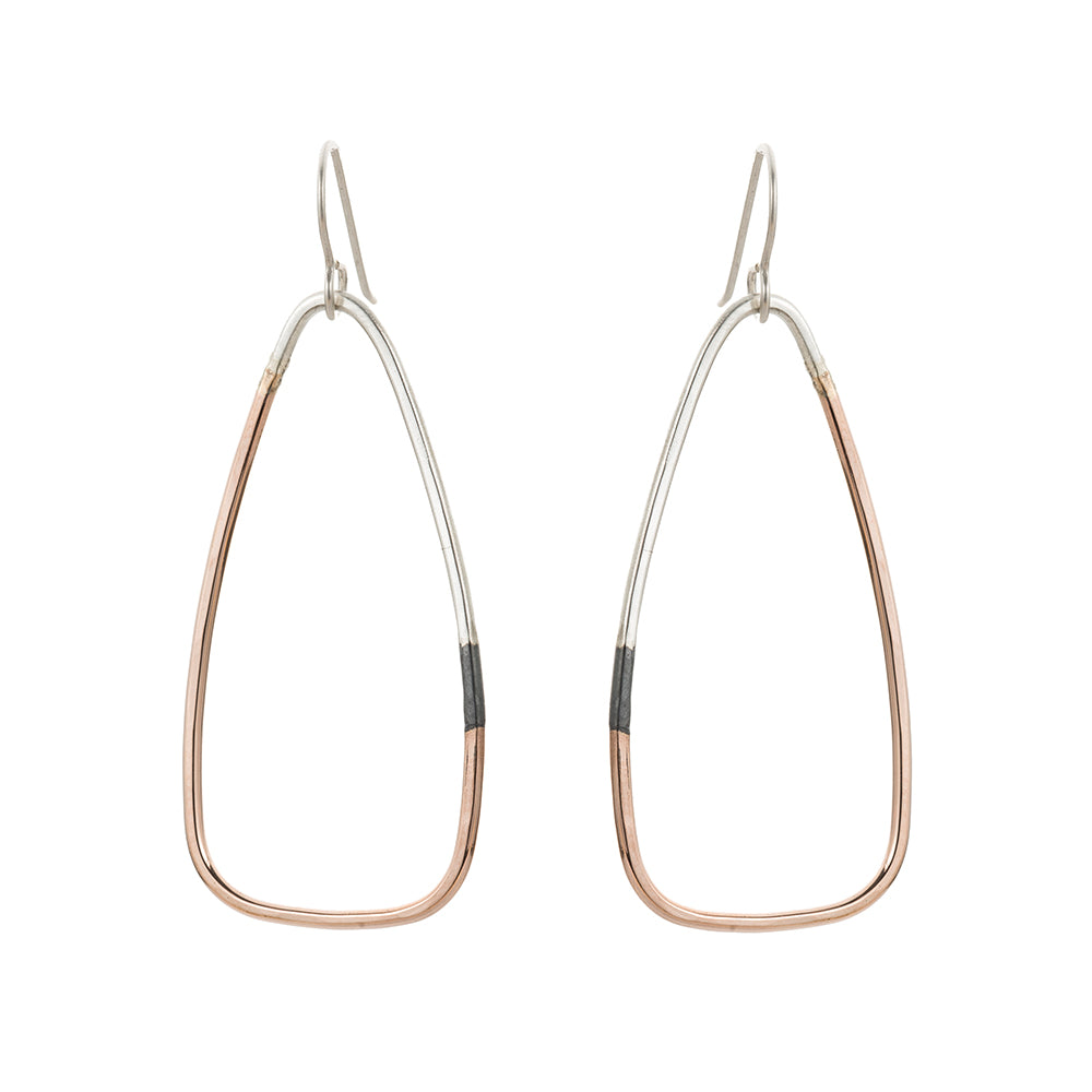 Tri-Toned Triad Earrings - Colleen Mauer Designs