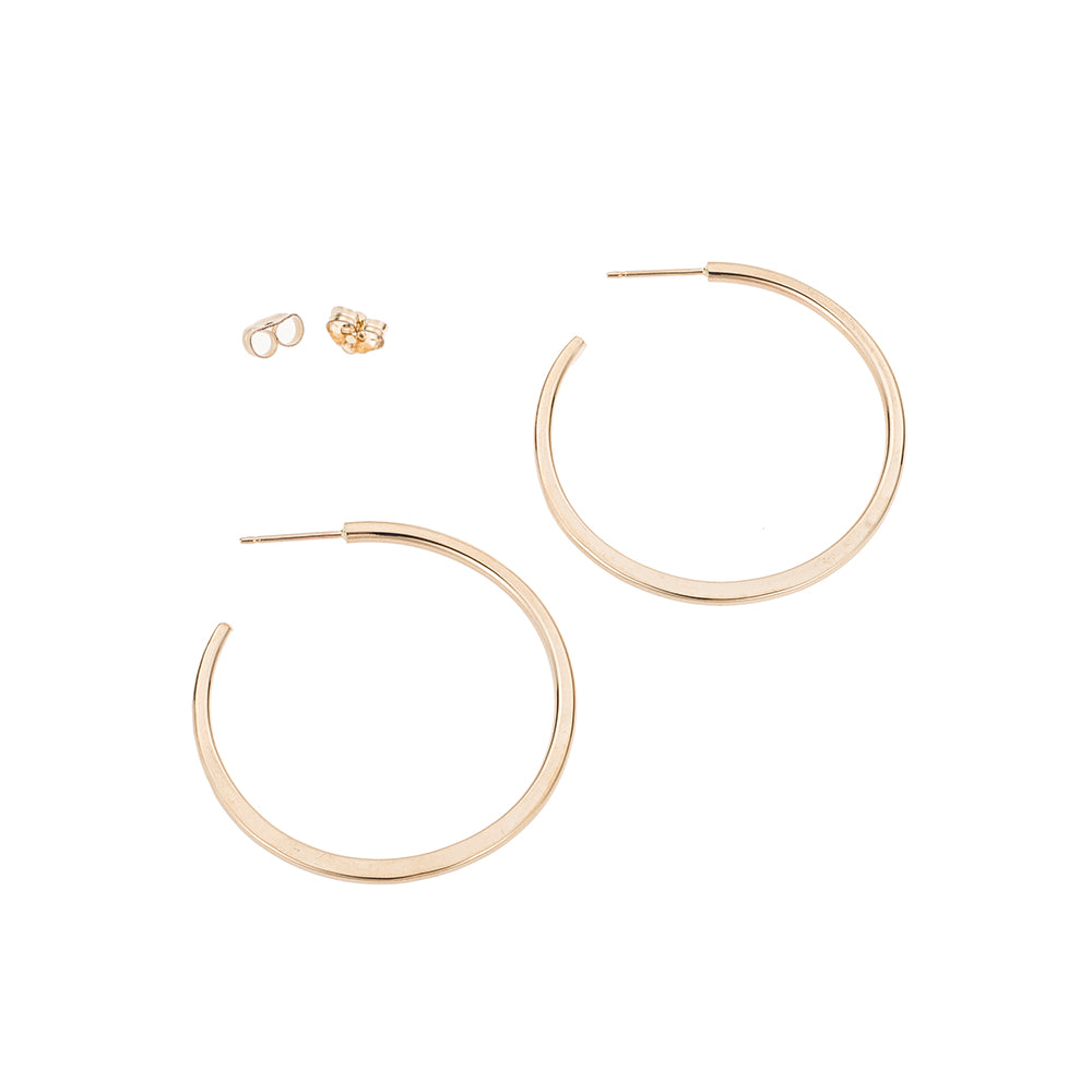 E310yg Classic Hoop Earrings in Yellow Gold