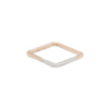 1.5mm Wide 14k Gold & Silver Square Ring - Colleen Mauer Designs