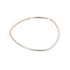 B88g.rg Thick Rose Gold & Silver Individual Bangle Bracelet (Mostly Gold)