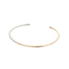 B87g.yg Thick Yellow Gold & Silver Gibbous Cuff Bracelet (Mostly Gold)