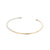 B87g.yg Thick Yellow Gold & Silver Gibbous Cuff Bracelet (Mostly Gold)