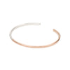 B87g.rg Thick Rose Gold & Silver Gibbous Cuff Bracelet (Mostly Gold)