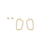 E345yg Rectangle Stud Earrings in Yellow Gold