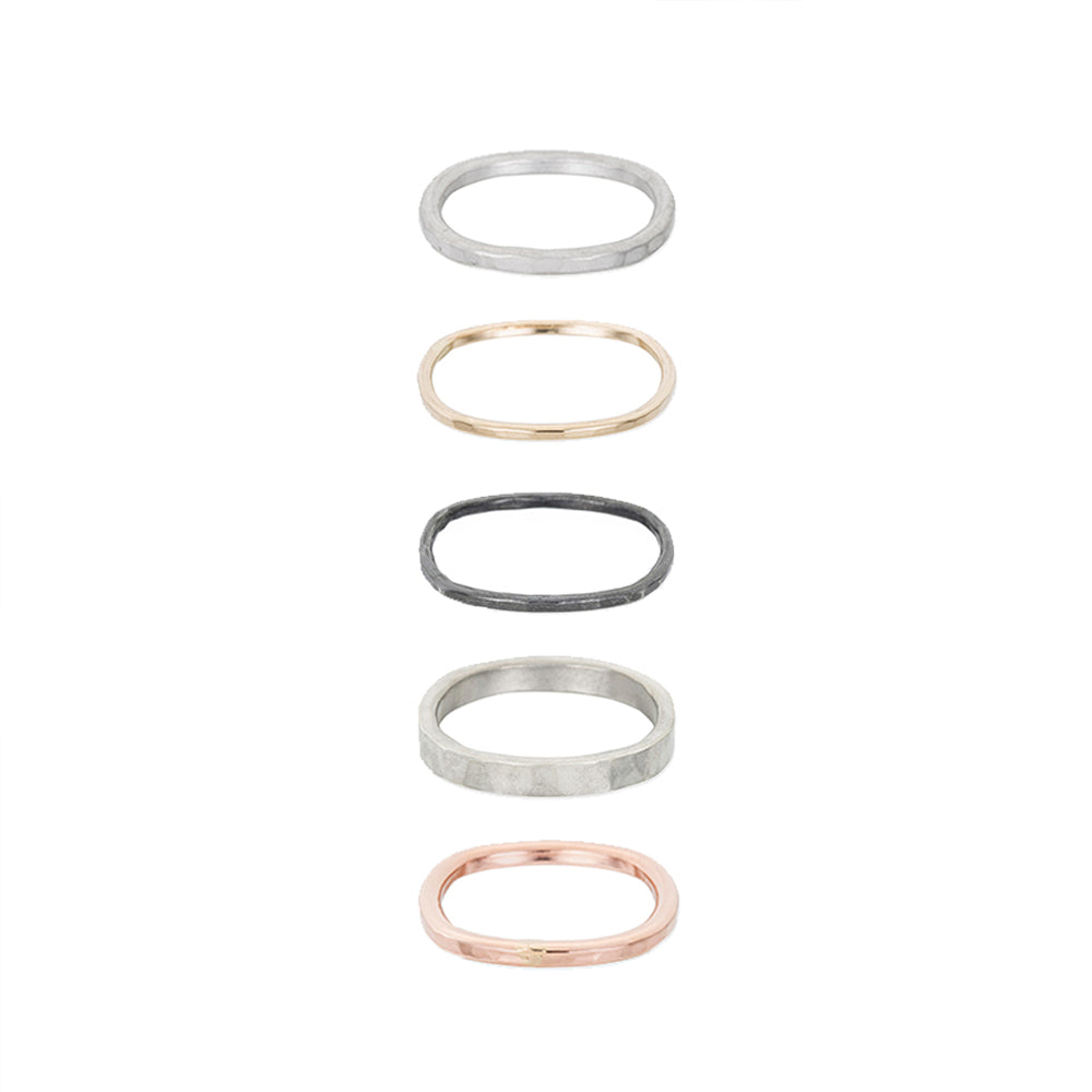 5-Stack Four-Color Round Densa Ring Set (LIMITED EDITION!) - Colleen Mauer Designs