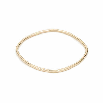 B100yg Thick Individual Square Bangle Bracelet in Yellow Gold