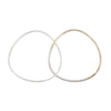 B101.2s.yg 2-Loop Two-Toned and Monotone Interlocking Bangle in Silver and Yellow Gold