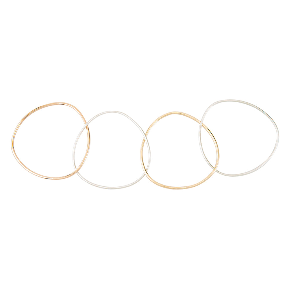 4-Loop Two or Three-Color Interlocking Bracelet