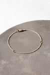 B104s.rg Square & Delicate Chain Bracelet in Sterling Silver and Rose Gold