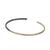 B83x.yg Thin Black Oxidized Silver & Yellow Gold Gibbous Mixed Metal Two-Toned Cuff Bracelet
