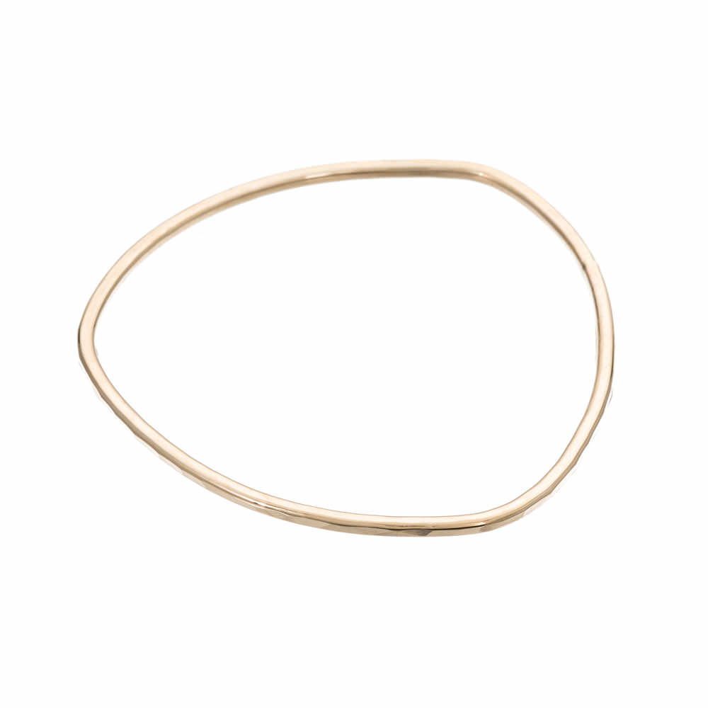 B86yg Thick Individual Bangle Bracelet in Yellow Gold