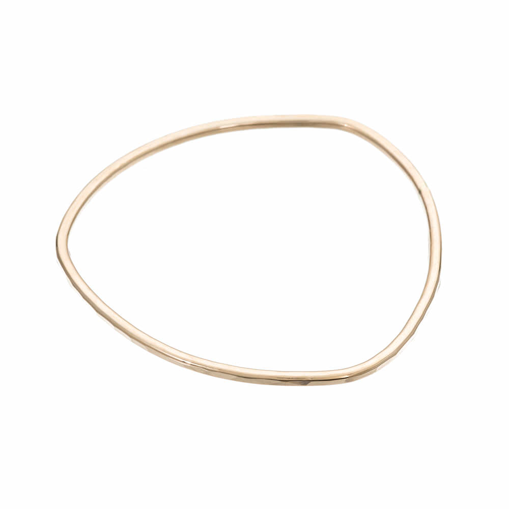 B86yg Thick Individual Bangle Bracelet in Yellow Gold