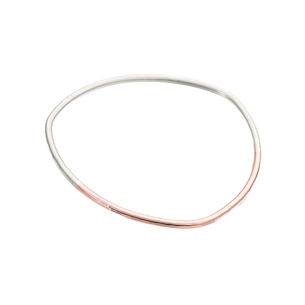 GARNI　Bangle CZ Gold-Plated Silver 6mm Mesh Cuff Bangle