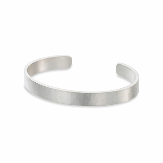 8mm Wide Silver Densa Cuff Bracelet