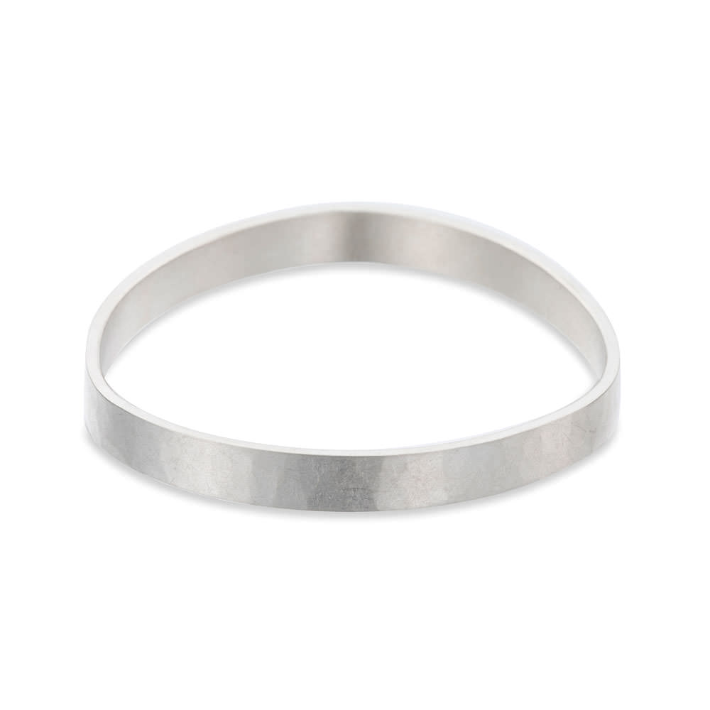 8mm Wide Silver Densa Bangle Bracelet | Colleen Mauer Designs