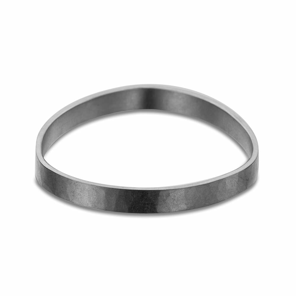 B92x 8mm Wide Densa Bangle Bracelet in Black Oxidized Sterling Silver