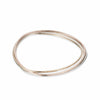 B96.3 3-loop Rose, Silver and Gold Interlocking Bangle Bracelet