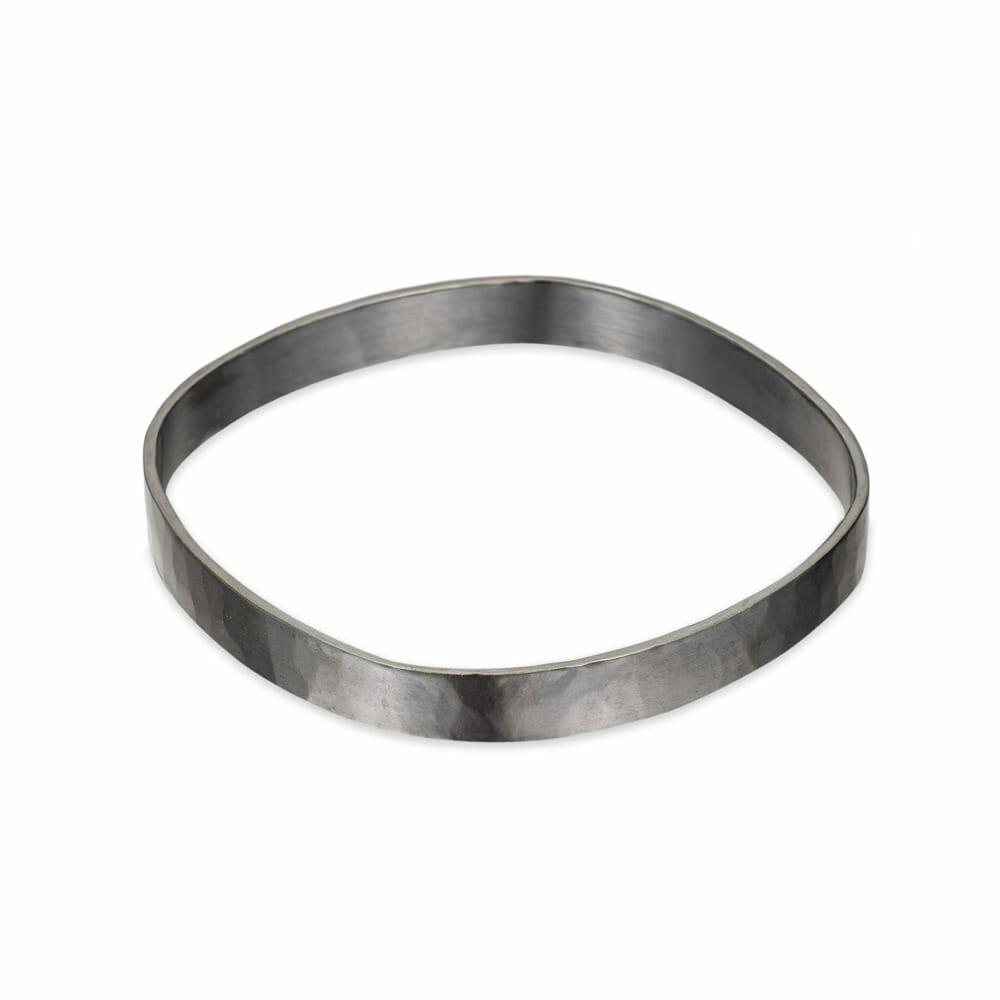 14k Yellow Gold Hardware Nail Head Bypass Hinged Bangle