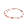 B101.2g.rg 2-Loop Two-Toned and Monotone Interlocking Bangle in Silver and Rose Gold