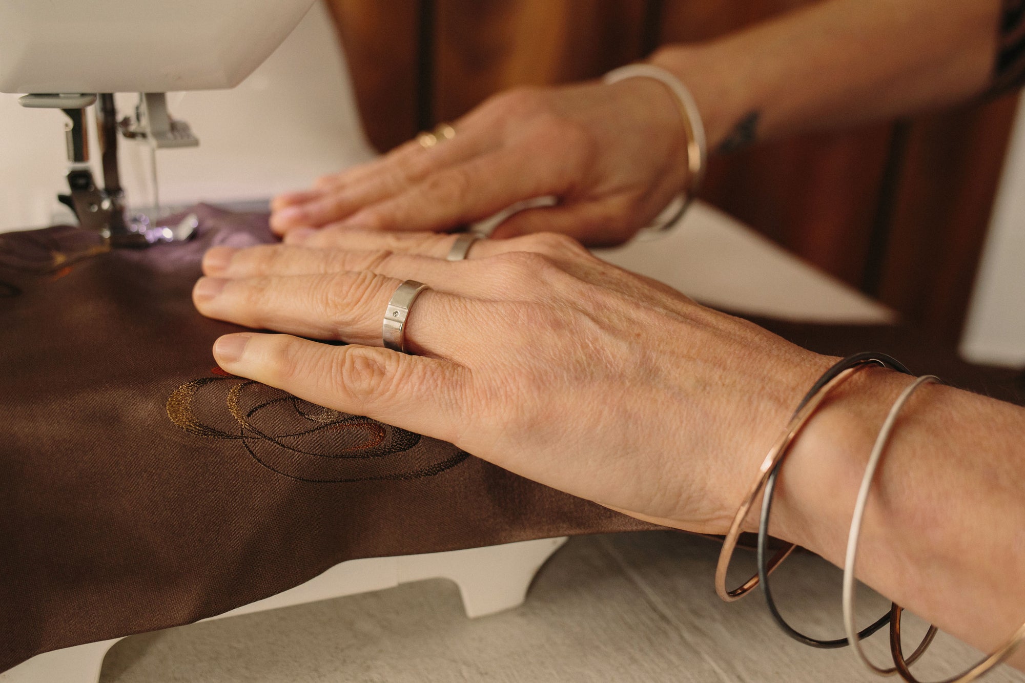 6mm Wide Silver Channel & Diamond Ring - Colleen Mauer Designs