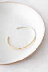 B87g.yg Thick Yellow Gold & Silver Gibbous Cuff Bracelet (Mostly Gold)