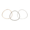 B80.3t.rg 3-Loop Mixed Metal Interlocking Bangle in Rose Gold, Sterling and Oxidized Silver