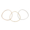 B96.3 3-loop Rose, Silver and Gold Interlocking Bangle Bracelet