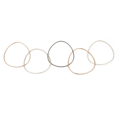 3 or 5-Loop Tri-Toned Interlocking Bangle Bracelet - Colleen Mauer Designs