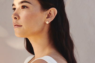 Diamond Disc Stud Earrings - Colleen Mauer Designs