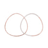 B101.2g.rg 2-Loop Two-Toned and Monotone Interlocking Bangle in Silver and Rose Gold