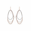 E288g.rg Large Gold Silver and Black Mixed Metal Topography Earrings