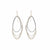 E288g.yg Large Gold Silver and Black Mixed Metal Topography Earrings