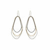 E288s.yg Large Gold Silver and Black Mixed Metal Topography Earrings