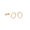 E292yg Large Oval Studs in Yellow Gold