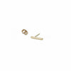 E295yg-Single Stria Stud Earring in Yellow Gold