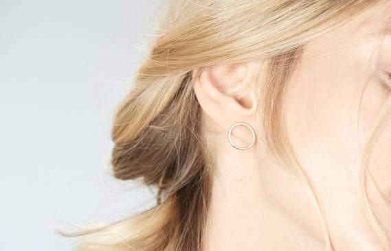 Gradient Circle Post Earrings - Colleen Mauer Designs